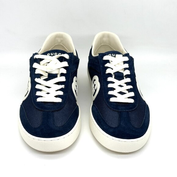 GUCCI Mens Sweet Interlocking G Logo Lace Up Low Top Suede Sneakers Shoes main image 9